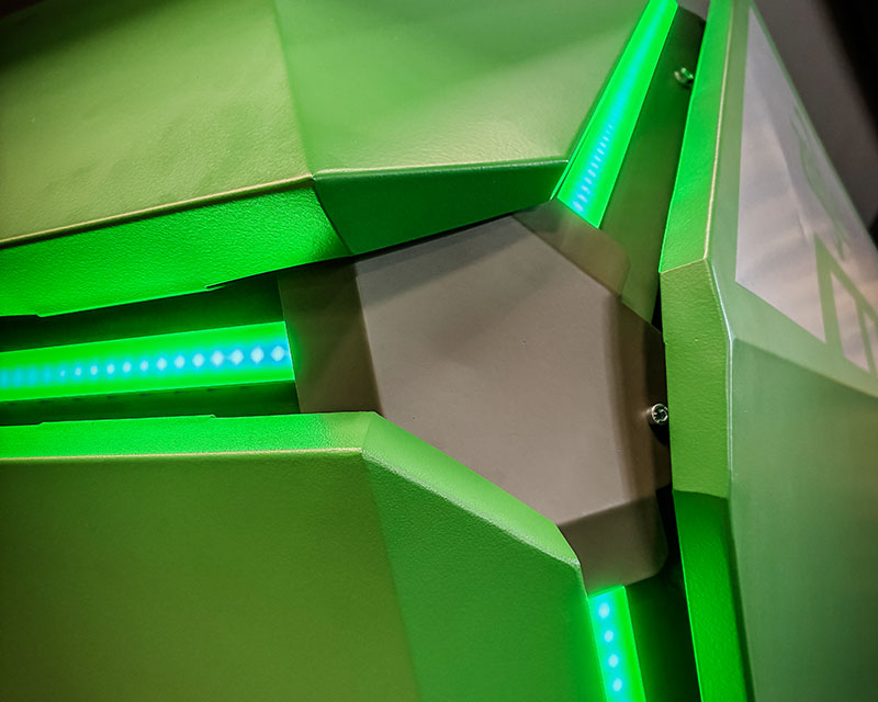 LED ambient lighting Multicoloured with machine status display