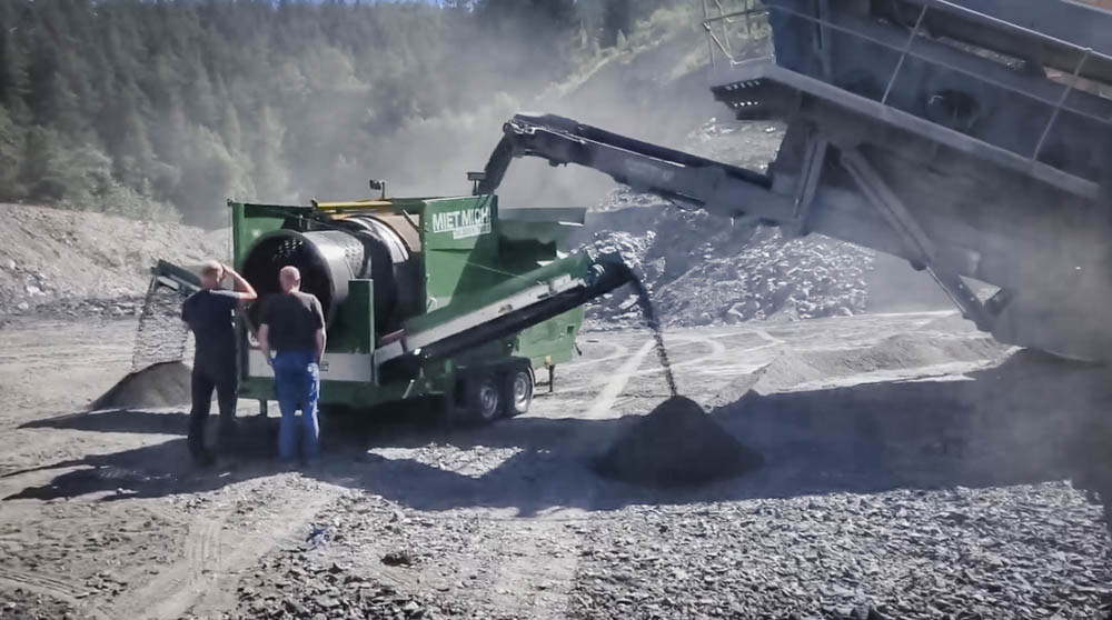 Gravel being processed